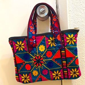 Colorful hand-embroidered bags for girls